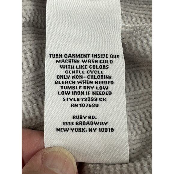 Ruby Rd. Women's Plus Sz. 3X Gray Sweater Cowl Neck Classic Lagenlook - Picture 10 of 13